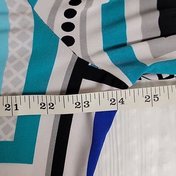 JM Collection geometric print tunic blouse Size XL - Picture 11 of 12